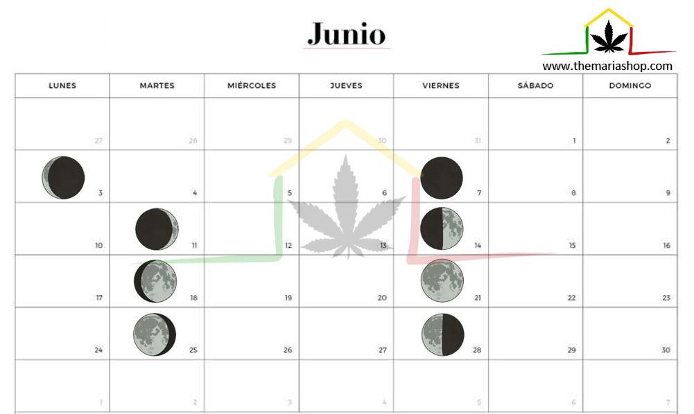 Calendario lunar cannábico Junio