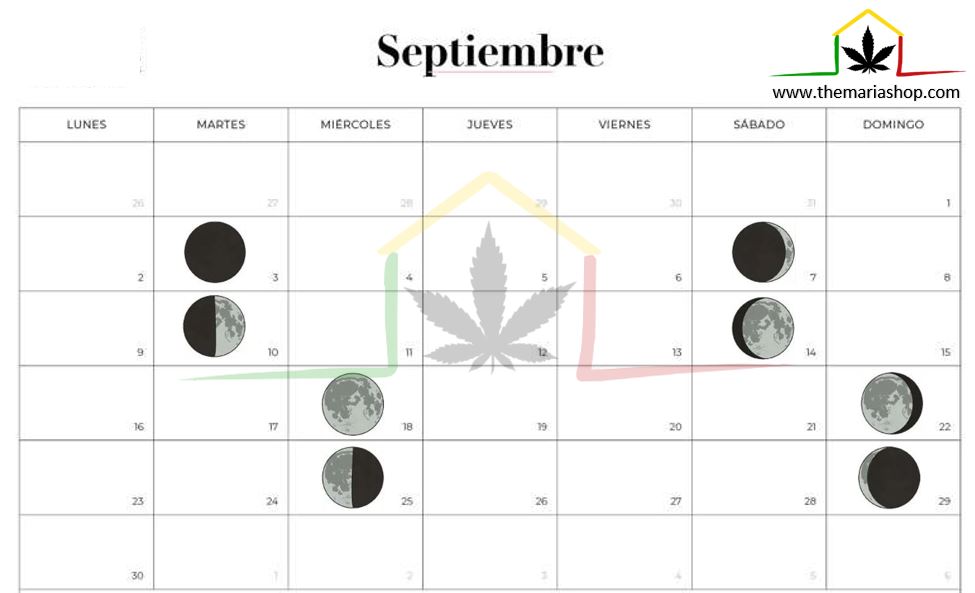 Calendario lunar cannábico Septiembre