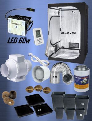 Kit armario de cultivo interior LED completo 60