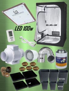 Kit complet de tente de culture d'intérieur LED 80