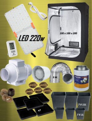 Kit armario de cultivo interior LED completo 100