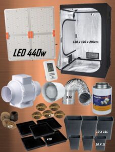Kit complet de tente de culture d'intérieur LED 120