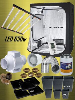 Kit complet de tente de culture d'intérieur LED 240
