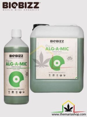 Alg-A-Mic de Biobizz, es un revitalizante ecológico hecho a partir de algas marinas, que puedes comprar en nuestro grow shop..