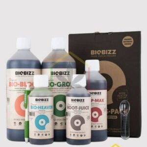 Starter Pack BioBizz es un kit ecológico que contiene todos los productos necesarios para el cultivo de marihuana, puedes comprarlo en nuestra tienda online.