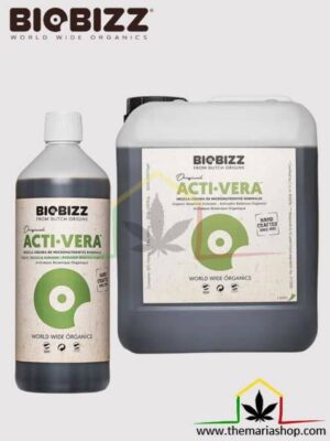 Acti vera de Biobizz es un producto 100% vegano a base de aloe vera, que hace que tus plantas sean más fuertes y sanas.