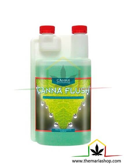 CANNA Flush es un limpiador de exceso de nutrientes, se utiliza para evitar excesos de fertilizantes o para el limpiado de raíces antes de la cosecha.