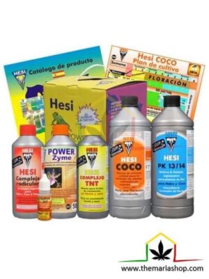 Hesi Kit COCO, pack que contiene todos los abonos necesarios para cultivar en fibra de coco, puedes comprar este producto en nuestro grow shop online.