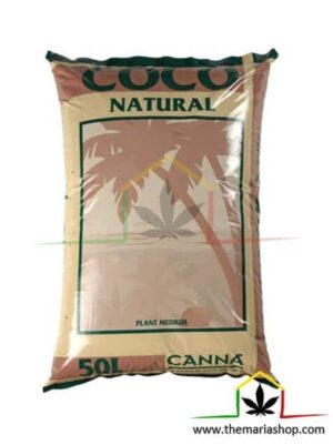 Canna Coco Natural es un substrato de Canna creado para aquellos cultivadores que deseen cultivar sus plantas en fibra de coco. Comprar en themariashop.com.