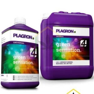 Green Sensation de Plagron, es de los mejores estimuladores de floración de plantas de marihuana, aumenta la producción y el sabor. Cómpralo en Themariashop.