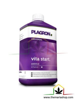 Vita Start de Plagron, aditivo foliar que estimula el crecimiento de plantas pequeñas desde semilla o esqueje. Puedes comprarlo al mejor precio en Themariashop.