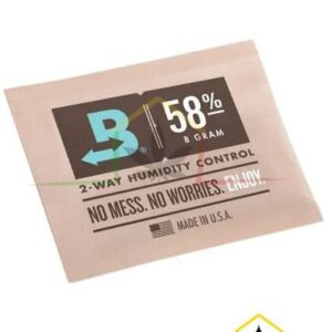 Con los sobres boveda 58% conseguiremos mantener la humedad relativa del envase estable, de manera que en todo momento se encontrara al 58%.