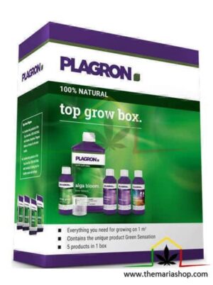 Top Grow Box 100% Biológico de Plagron es un pack de fertilizantes que contiene todo lo necesario para el cultivo de plantas. Puedes comprarlo en Themariashop.