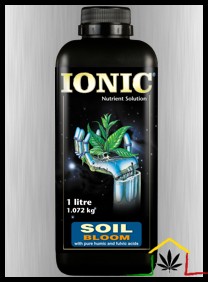 Ionic Soil Bloom de Growth Technology, es un abono de floración para plantas de marihuana cultivadas en tierra tanto en interior como en exterior..