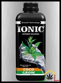 Ionic Coco Grow de Growth Technology, es un abono de crecimiento para cultivar plantas de marihuana en fibra de coco que podrás comprar en Themariashop.