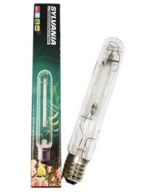 Lámpara 400w Sylvania grolux, bombilla mixta que permite trabajar la fase de crecimiento y floración de plantas de marihuana en interior.