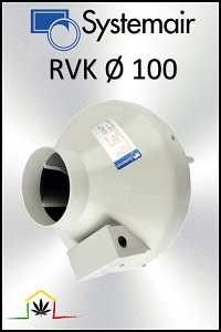 AIR EXTRACTOR RVK 100 A1 160 M3 / H ideal for indoor marijuana crops, that you can buy in our grow