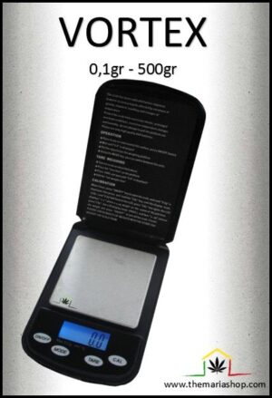 Balanza electrónica 0,1gr hasta 500gr, Báscula digital VOR500 de la marca Kenex. Ideal para pesar la marihuana o extracciones e resina.