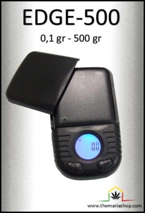 Balanza 0,1gr hasta 500gr, Báscula digital EDGE500 de la marca Fuzion. Ideal para pesar la marihuana o extracciones e resina.
