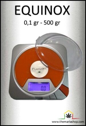 Balanza electrónica 0,1gr hasta 500gr, Báscula digital EX 500 de la marca Fuzion. Ideal para pesar la marihuana o extracciones e resina.
