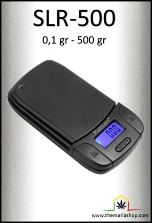 Balanza de 0,1gr hasta 500gr, Báscula digital SLR-500 de la marca Fuzion. Ideal para pesar la marihuana o extracciones e resina.