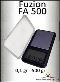 Balanza electrónica 0,1gr hasta 500gr, Balanza digital Fuzion FA 500. Ideal para pesar la marihuana o extracciones de resina.