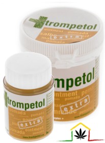Venta de Trompetol Pomada EXTRA, con un alto contenido en CBD de marihuana, ideal para tratar los dolores musculares, articulares, etc…