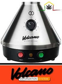 El vaporizador Volcano Classic, es uno de los vaporizadores de marihuana de más alta gama, se inhala el vapor a través de una bolsa de plástico con una válvula.