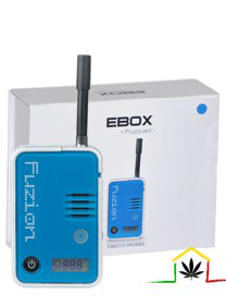 Fuzion EBOX, es un vaporizador de marihuana portátil digital, pequeño, compacto y elegante. Funciona con batería de litio.