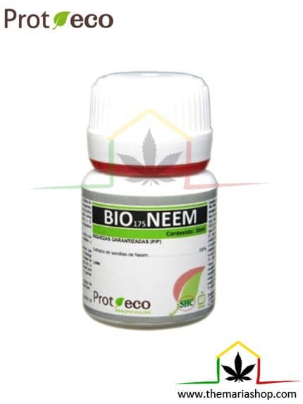 Bio Neem Prot eco es un insecticida biológico extraído de las semillas de neem, ideal para combatir plagas de araña roja, mosca blanca, trips, pulgón, ácaros.