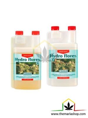 Canna Hydro Flores a+b es un fertilizante de floración para plantas de marihuana cultivadas en sistemas hidropónicos abiertos. Puedes comprarlo en Themariashop