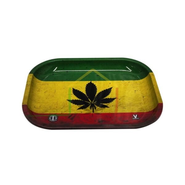 Bandeja para liar “Bandera Rasta Hoja” - 18x14cm