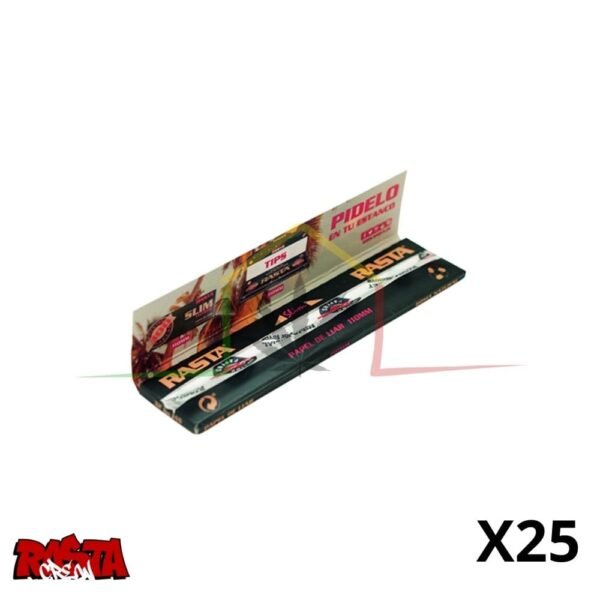 25 paquetes de Papel de liar Rasta Slim