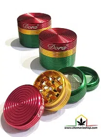 GRINDER 4 PARTIES DORA - COULEURS DRAPEAU RASTA (S,M,L)