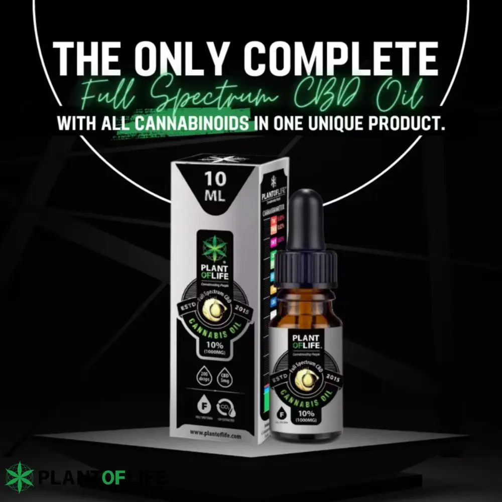 Aceite cbd 10% full spectrum plant of life - huile de cbd