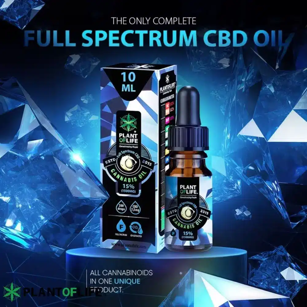 Aceite de CBD 15% full spectrum plant of life - Huile de CBD
