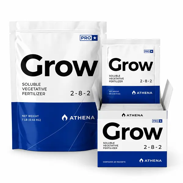 athena pro grow, fertilizante de crecimiento en polvo