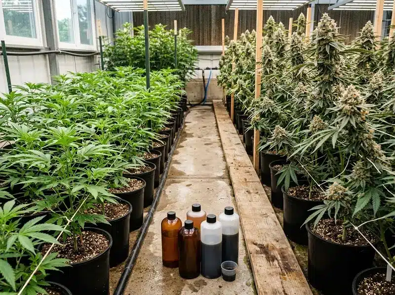 Engrais cannabis de croissance et de floraison selon la phase de culture